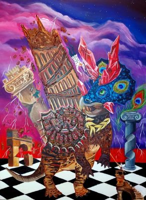 Энтропия
Холст, акрил, текстурная паста, флуоресцентные краски. 80*60, 2022.