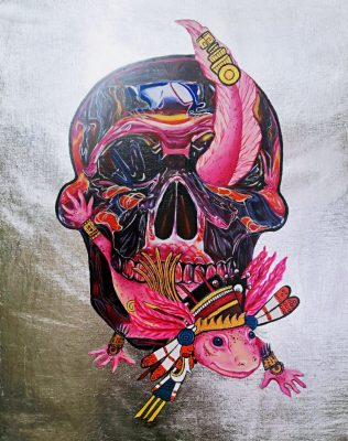 Escaparse
Холст, акрил, поталь, 40*50, 2020. В частной коллекции.