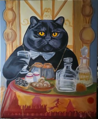 Кот Бегемот
Холст, мало. 50х60, 2024. В частной коллекции
