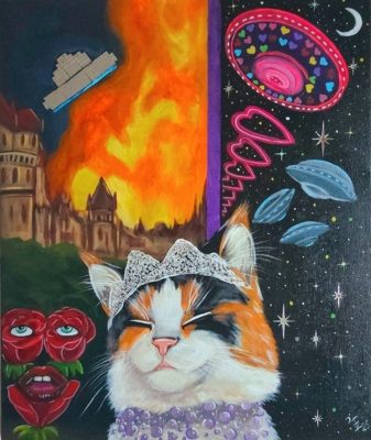 Всей правды мы не узнаем (Cool Kitty 2)
Холст, акрил. 50х60, 2025. В частной коллекции